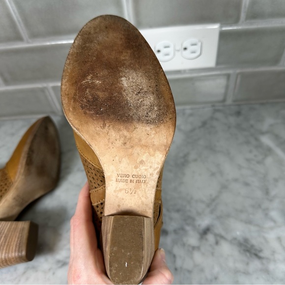 Aquatalia By Marvin K. Fawn Leather Bootie Brown Size 6.5 Made in Italy Boots - Picture 11 of 14